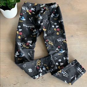 Girls Zara Disney Minnie and Mickey leggings Sz 9